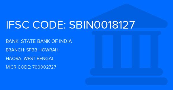 State Bank Of India (SBI) Spbb Howrah Branch IFSC Code