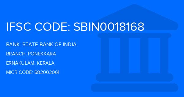 State Bank Of India (SBI) Ponekkara Branch IFSC Code