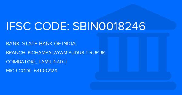 State Bank Of India (SBI) Pichampalayam Pudur Tirupur Branch IFSC Code