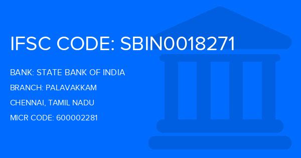 State Bank Of India (SBI) Palavakkam Branch IFSC Code