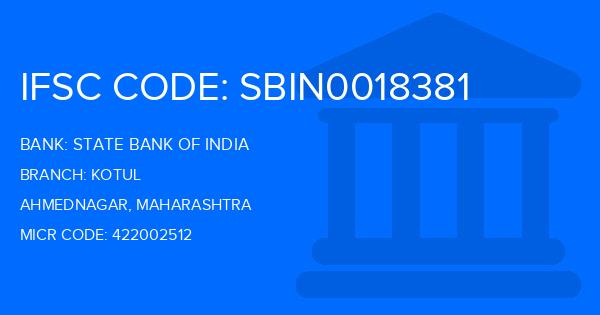 State Bank Of India (SBI) Kotul Branch IFSC Code