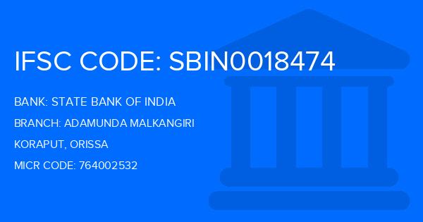 State Bank Of India (SBI) Adamunda Malkangiri Branch IFSC Code