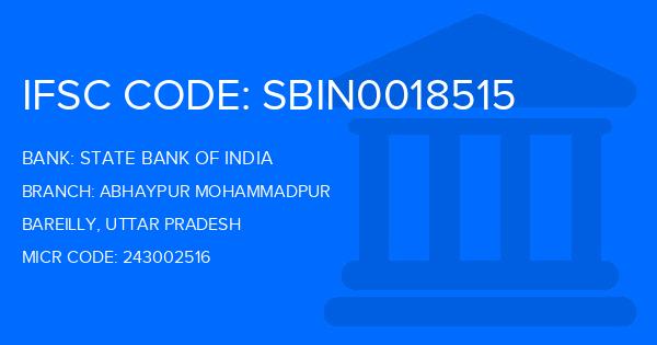 State Bank Of India (SBI) Abhaypur Mohammadpur Branch IFSC Code