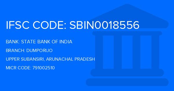 State Bank Of India (SBI) Dumporijo Branch IFSC Code