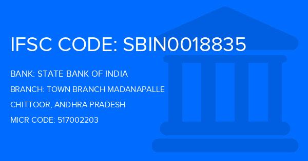 State Bank Of India (SBI) Town Branch Madanapalle Branch IFSC Code