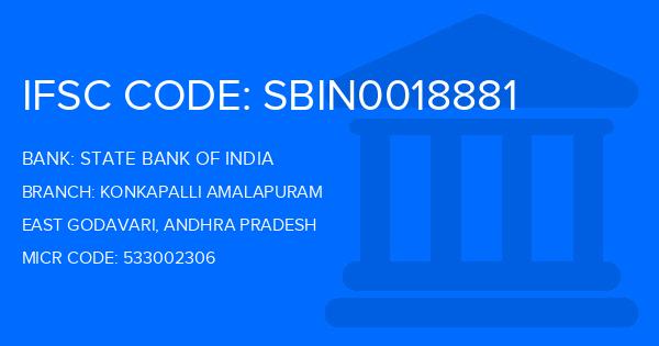 State Bank Of India (SBI) Konkapalli Amalapuram Branch IFSC Code