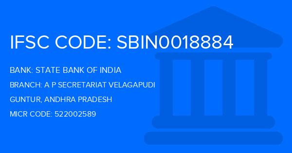 State Bank Of India (SBI) A P Secretariat Velagapudi Branch IFSC Code