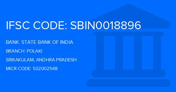 State Bank Of India (SBI) Polaki Branch IFSC Code