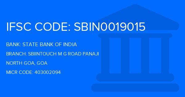 State Bank Of India (SBI) Sbiintouch M G Road Panaji Branch IFSC Code