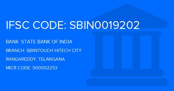 State Bank Of India (SBI) Sbiintouch Hitech City Branch IFSC Code