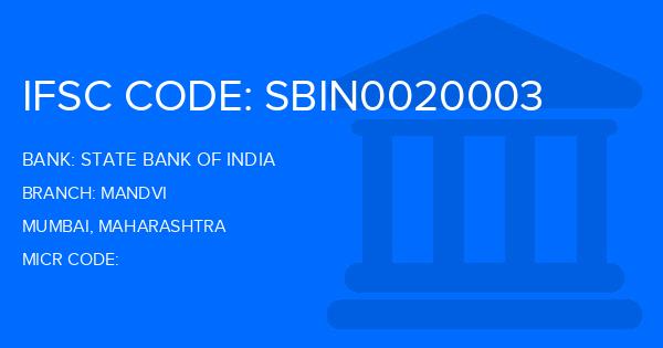 State Bank Of India (SBI) Mandvi Branch IFSC Code
