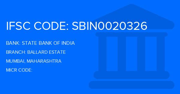 State Bank Of India (SBI) Ballard Estate Branch IFSC Code