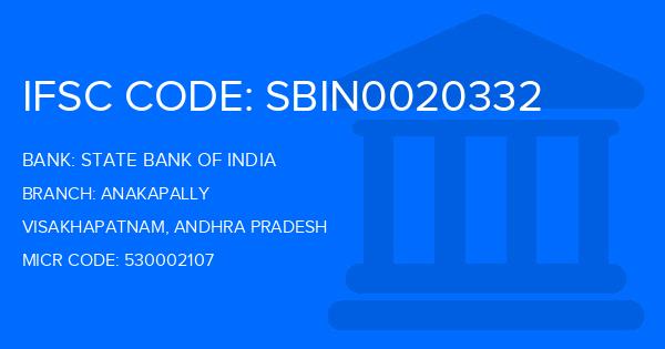 State Bank Of India (SBI) Anakapally Branch IFSC Code