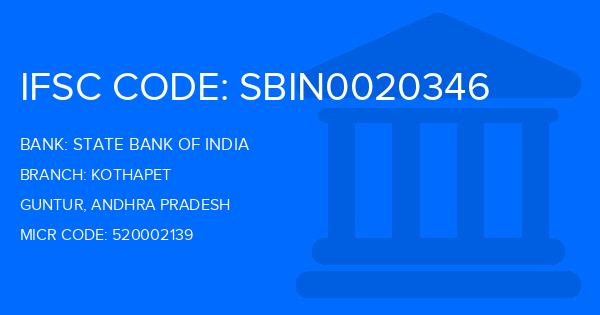 State Bank Of India (SBI) Kothapet Branch IFSC Code