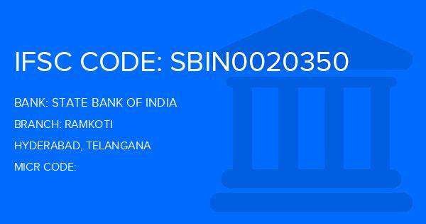 State Bank Of India (SBI) Ramkoti Branch IFSC Code