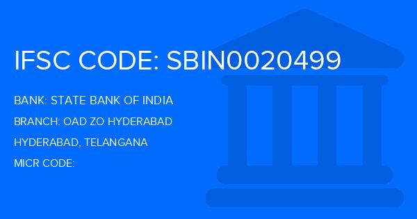 State Bank Of India (SBI) Oad Zo Hyderabad Branch IFSC Code