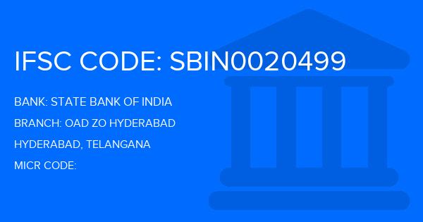 State Bank Of India (SBI) Oad Zo Hyderabad Branch IFSC Code