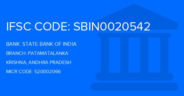 State Bank Of India (SBI) Patamatalanka Branch IFSC Code