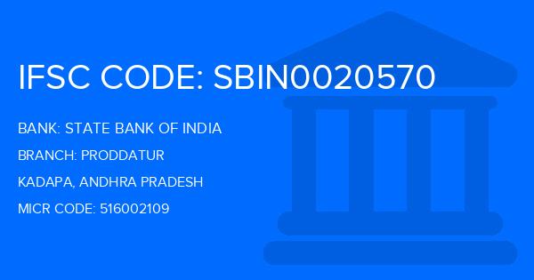 State Bank Of India (SBI) Proddatur Branch IFSC Code