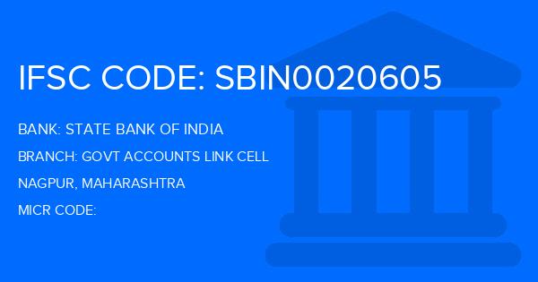 State Bank Of India (SBI) Govt Accounts Link Cell Branch IFSC Code
