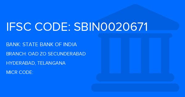 State Bank Of India (SBI) Oad Zo Secunderabad Branch IFSC Code