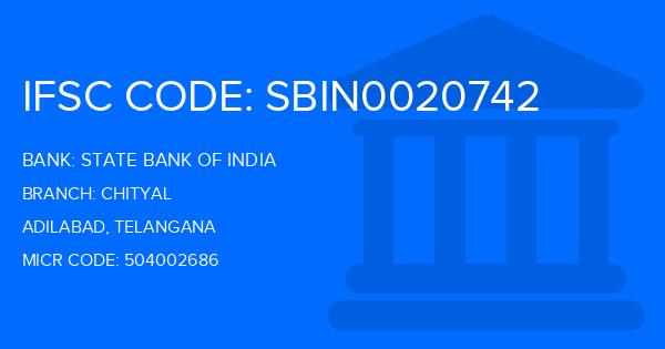 State Bank Of India (SBI) Chityal Branch IFSC Code