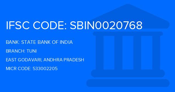 State Bank Of India (SBI) Tuni Branch IFSC Code