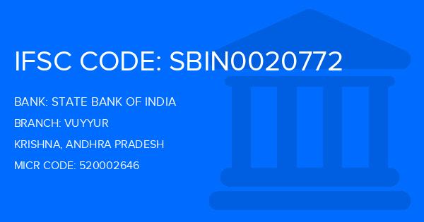 State Bank Of India (SBI) Vuyyur Branch IFSC Code