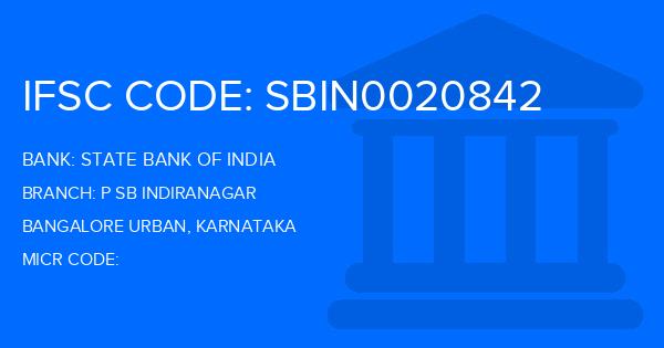 State Bank Of India (SBI) P Sb Indiranagar Branch IFSC Code