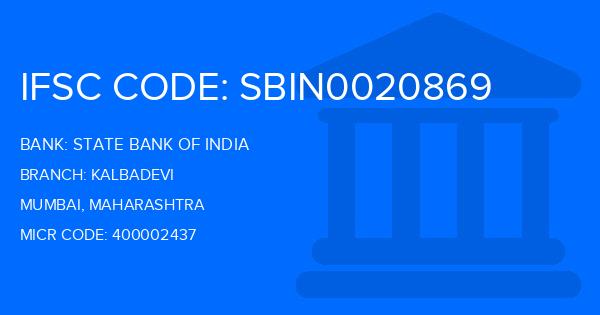 State Bank Of India (SBI) Kalbadevi Branch IFSC Code