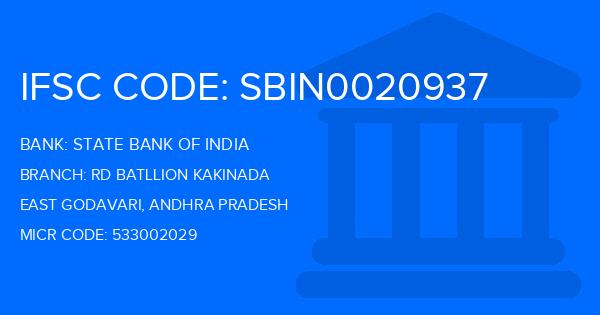 State Bank Of India (SBI) Rd Batllion Kakinada Branch IFSC Code