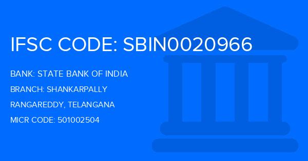 State Bank Of India (SBI) Shankarpally Branch IFSC Code