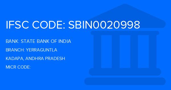 State Bank Of India (SBI) Yerraguntla Branch IFSC Code