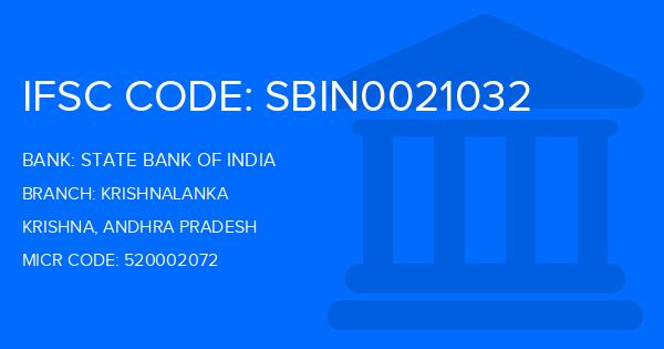 State Bank Of India (SBI) Krishnalanka Branch IFSC Code