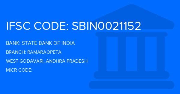 State Bank Of India (SBI) Ramaraopeta Branch IFSC Code