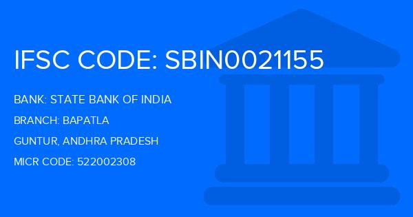 State Bank Of India (SBI) Bapatla Branch IFSC Code