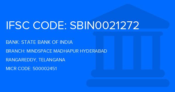 State Bank Of India (SBI) Mindspace Madhapur Hyderabad Branch IFSC Code