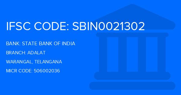 State Bank Of India (SBI) Adalat Branch IFSC Code