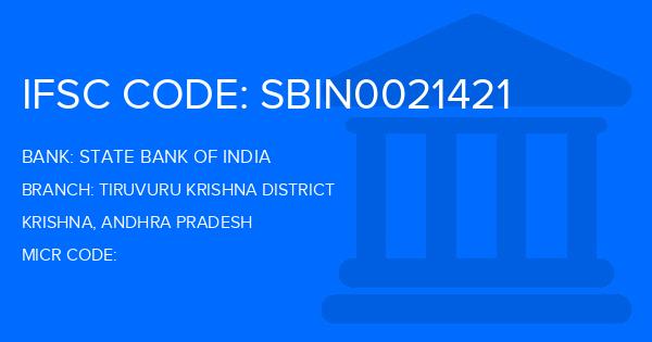 State Bank Of India (SBI) Tiruvuru Krishna District Branch IFSC Code