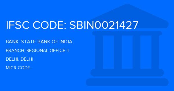 State Bank Of India (SBI) Regional Office Ii Branch IFSC Code