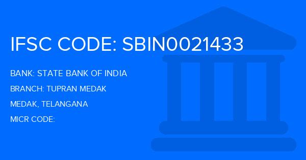 State Bank Of India (SBI) Tupran Medak Branch IFSC Code