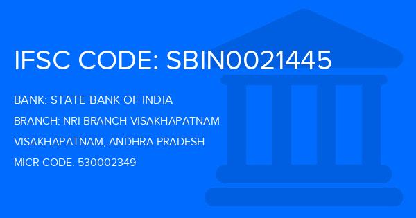 State Bank Of India (SBI) Nri Branch Visakhapatnam Branch IFSC Code