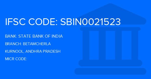 State Bank Of India (SBI) Betamcherla Branch IFSC Code