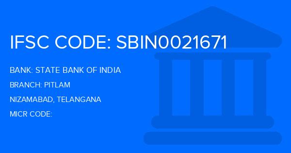 State Bank Of India (SBI) Pitlam Branch IFSC Code