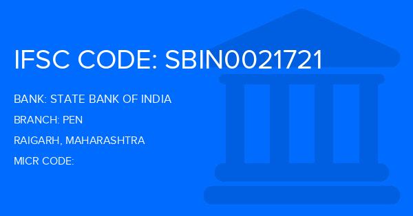 State Bank Of India (SBI) Pen Branch IFSC Code