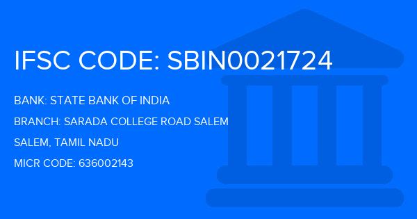 State Bank Of India (SBI) Sarada College Road Salem Branch IFSC Code