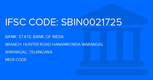 State Bank Of India (SBI) Hunter Road Hanamkonda Warangal Branch IFSC Code
