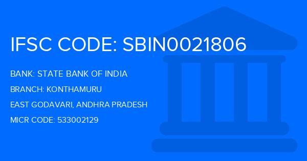 State Bank Of India (SBI) Konthamuru Branch IFSC Code