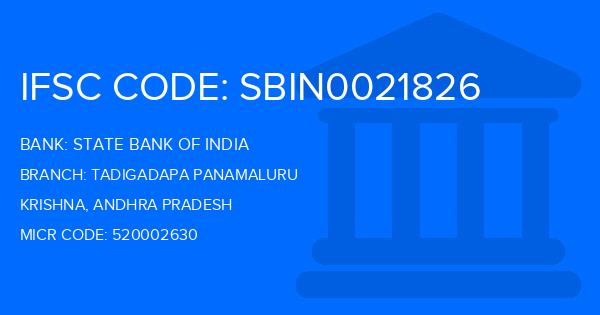 State Bank Of India (SBI) Tadigadapa Panamaluru Branch IFSC Code