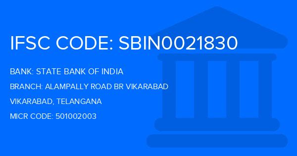 State Bank Of India (SBI) Alampally Road Br Vikarabad Branch IFSC Code